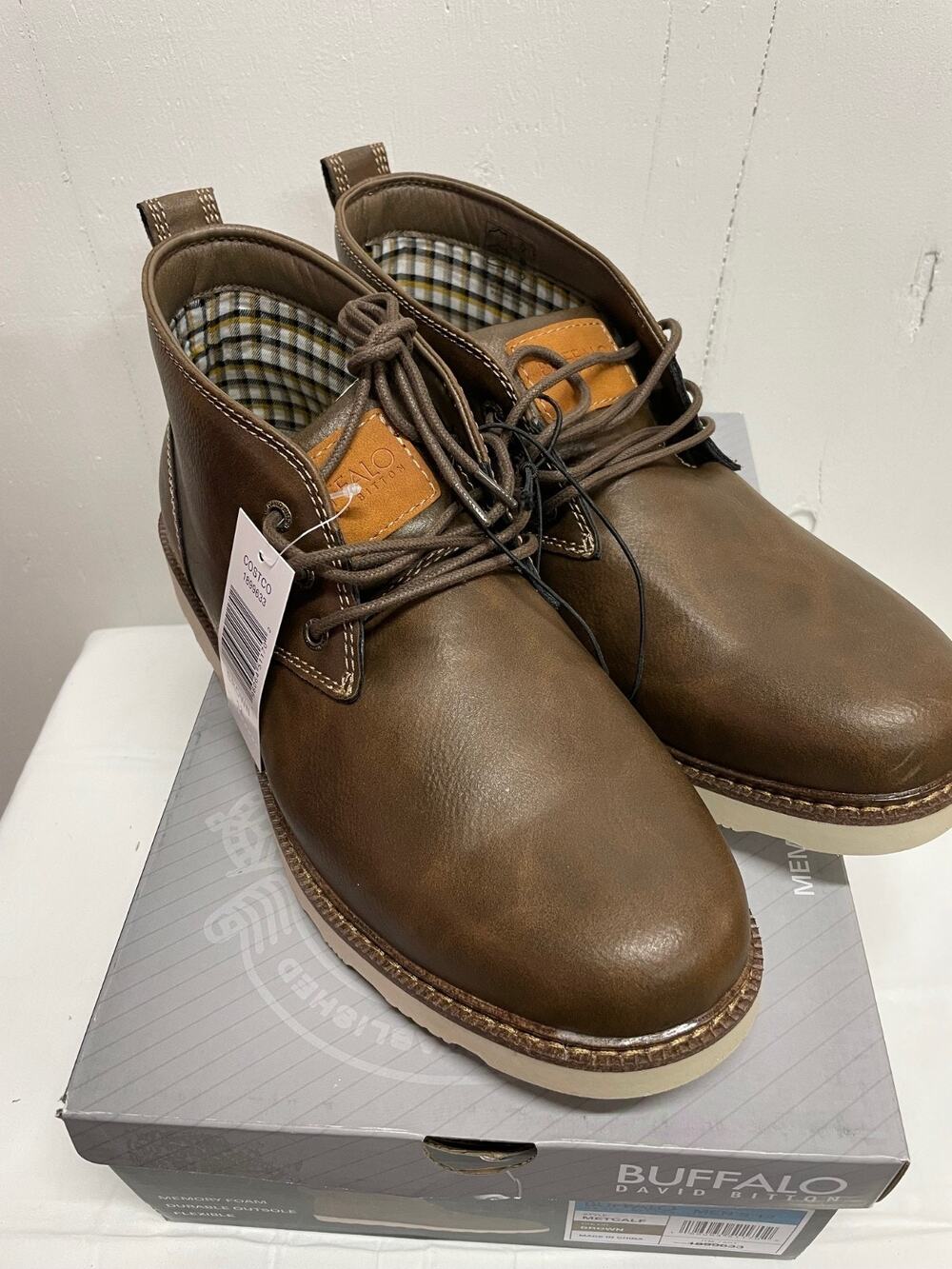 Buffalo David Bitton Men's Shoes Size 12 NEW in Box Memory Foam Brown